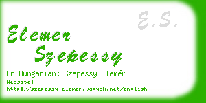 elemer szepessy business card